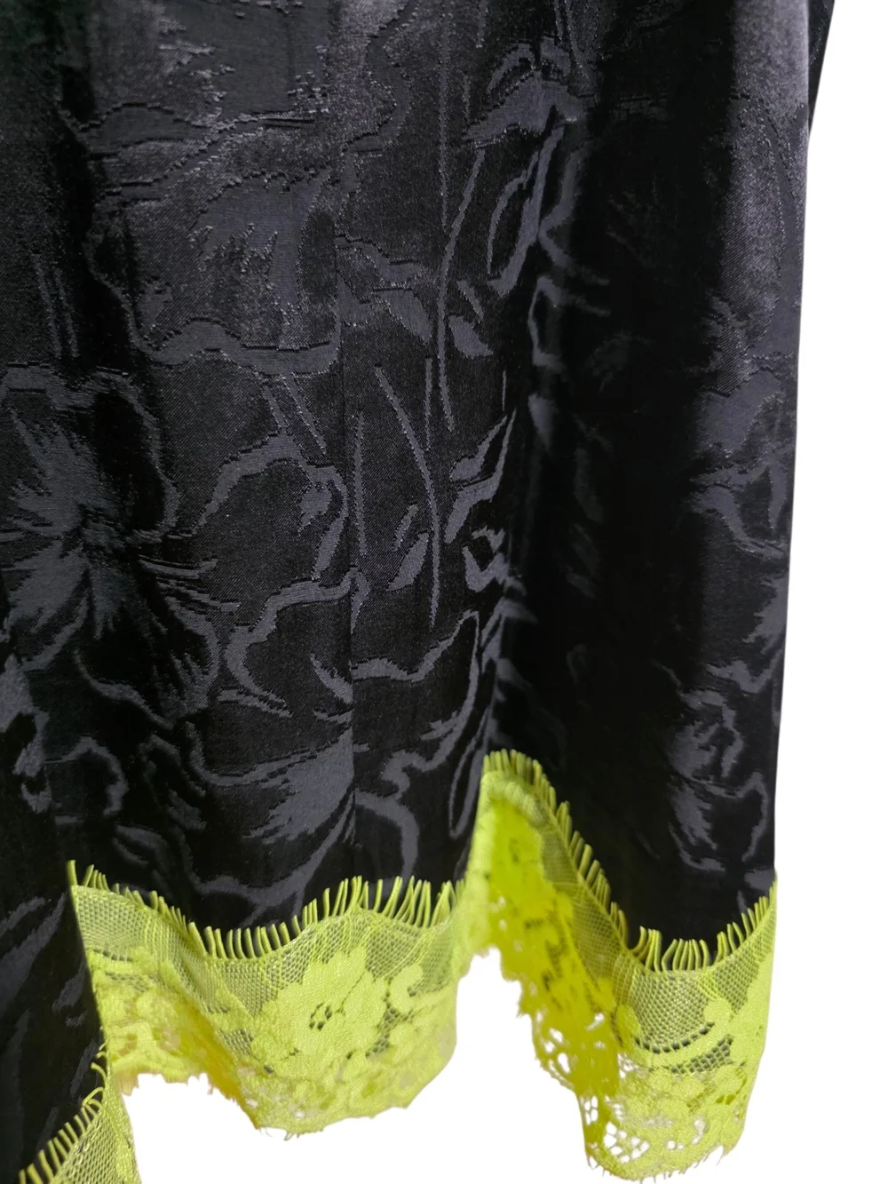 Alice + Olivia Zaira Empire Waist Green Lace Trim Dress Size 2 - Picture 7 of 9